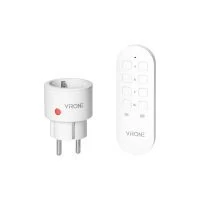 VIRONE RS-10(GS) MINI vezeték nélküli konnektor távirányítóval, Schuko, 1+1, 2300W