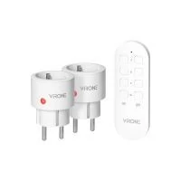 VIRONE RS-9(GS) MINI vezeték nélküli konnektorok távirányítóval, Schuko, 2+1, 2300W