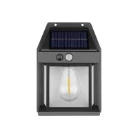 VIRONE SL/R-3/B TORO LED napelemes fali lámpa mozgásérzékelővel, 100 lm, IP42, 3000 K, 800 mAh