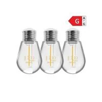 VIRONE SW/E27-10/3 3 darabos LED izzókészlet 1 W, 230 V, E27, 3000 K