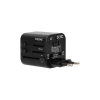 VIRONE TA-1 GOworld univerzális utazóadapter, amely több mint 200 országban kompatibilis, 100-240V, 8A
