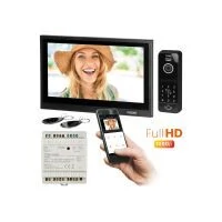 VIRONE VDP-66/B BESAR videós kaputelefon szett, kézibeszélő nélküli, 10"-os monitorral, kódzárral, kártya-/közelítési címkeolvasóval és mobilalkalmazással