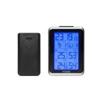 VIRONE WS-3 Többfunkciós vezeték nélküli időjárás állomás kültéri és beltéri páratartalom- és hőmérsékletkijelzéssel, valamint ébresztő funkcióval ellátott órával