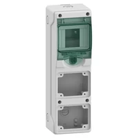 Schneider 13176 MUREVA (Kaedra) Mini elosztó, átlátszó ajtó, 1x4 modul+2 nyílás