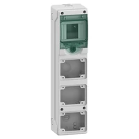 Schneider 13177 MUREVA (Kaedra) Mini elosztó, átlátszó ajtó, 1x4 modul+3 nyílás