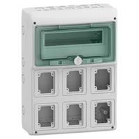 Schneider 13181 MUREVA (Kaedra) Kiselosztó, átlátszó ajtó, 1x12 modul+6 nyílás