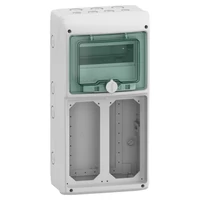 Schneider 13186 MUREVA (Kaedra) Kiselosztó, átlátszó ajtó, 1x8 modul+2 nyílás