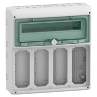 Schneider 13188 MUREVA (Kaedra) Kiselosztó, átlátszó ajtó, 1x18 modul+4 nyílás