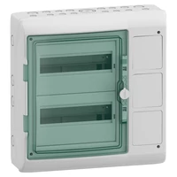 Schneider 13439 MUREVA (Kaedra) Kiselosztó illesztődobozzal, átlátszó ajtó, 2x12 modul+3 nyílás