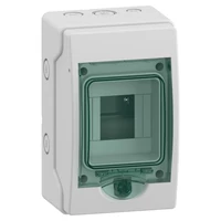 Schneider 13441 MUREVA (Kaedra) Mini elosztó, átlátszó ajtó, 1x4 modul