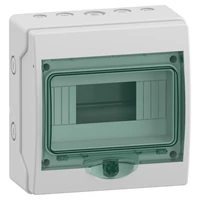 Schneider 13443 MUREVA (Kaedra) Mini elosztó, átlátszó ajtó, 1x8 modul