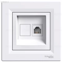 EPH4100121 ASFORA 1xRJ11 telefon aljzat, fehér