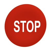 Schneider ZBAF434 Harmony Ø30 panelbe süllyesztett nyomógomb tető, piros, "STOP"