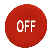 Schneider ZBAF435 Harmony Ø30 panelbe süllyesztett nyomógomb tető, piros, "OFF"