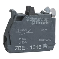 Schneider ZBE1016 Harmony XB4/XB5 érintkező blokk, 1NO, aranyozott alacsonyszintű érintkezők, csavaros csatlakozó