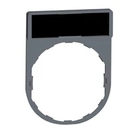Schneider ZBY2101C0 Harmony címketartó 30x40 mm, Ø22 készülékekhez, 8x27 mm felirati címkével, jelöletlen, fekete/piros, szürke perem