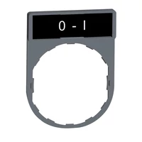 Schneider ZBY2178C0 Harmony címketartó 30x40 mm, Ø22 készülékekhez, 8x27 mm felirati címkével, O-I, szürke