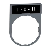 Schneider ZBY2186C0 Harmony címketartó 30x40 mm, Ø22 készülékekhez, 8x27 mm felirati címkével, O-I, szürke
