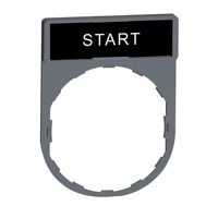Schneider ZBY2303C0 Harmony címketartó 30x40 mm, Ø22 készülékekhez, 8x27 mm felirati címkével, STOP, szürke perem