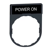 Schneider ZBY2326 Harmony címketartó 30x40 mm, Ø22 készülékekhez, 8x27 mm felirati címkével, POWER ON