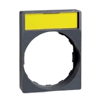 Schneider ZBY2H101 Harmony címketartó 30x40 mm, kiemelkedő, Ø22 készülékekhez, 8x27 mm jelöletlen felirati címkével, fekete/piros