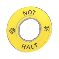 Schneider ZBY9220 jelölt címke Ø60 -vészleállítóhoz - NOT-HALT /logo ISO13850