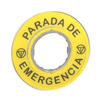 Schneider ZBY9420 jelölt címke Ø60 -vészleállítóhoz -PARADA DE EMERGENCIA/logo ISO13850