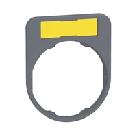 Schneider ZBYF4101C0 Harmony címketartó, 40x50 mm, Ø30 süllyesztett készülékhez, 8x27 címkéhez, fehér/sárga, szürke perem