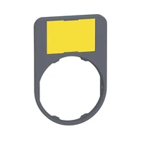 Schneider ZBYF6102C0 Harmony címketartó, 50x60 mm, Ø30 süllyesztett készülékhez, 18x27 címkéhez, felirat nélkül, fehér/sárga, szürke perem