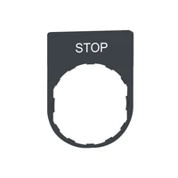 Schneider ZBYP2304 Harmony felirati tábla, 30x40 mm, műanyag, Ø22 készülékekhez, gravírozott, STOP