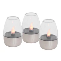 SOMOGYI Home CDS 93 szolár mécses, fém / műanyag, narancssárga LED, napelem, akkumulátoros