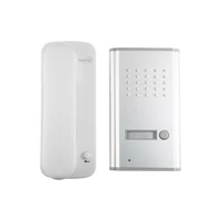 SOMOGYI Home DP 02 vezetékes kaputelefon szett, kétvezetékes rendszer, kiváló hangátvitel, falba süllyeszthető fém külső egység, kapunyitó elektronika