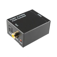 SAL DTA AUDIO digitális-analóg audió átalakító, 2in1 TOSLINK és koaxiális RCA bemenet, 2 RCA kimenet, hálózati adapter