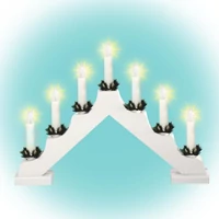 SOMOGYI Home KAD 03 gyertyapiramis, 7 db izzó, fehér festett fa, L7D