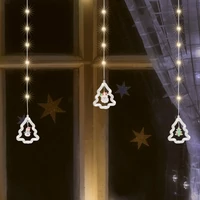 SOMOGYI Home KAF110WW fényfüggöny, kül- és beltéri kivitel, 2,7 méter, 110 db melegfehér microLED, Mikulás és hóember figurák