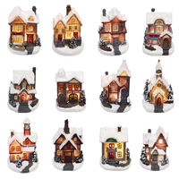 SOMOGYI Home KDC 01 téli LED-es házikó, színes, 12 féle forma, polyresin, beltéri