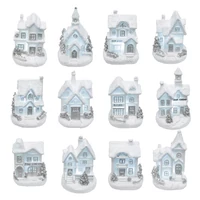 SOMOGYI Home KDC 02 téli LED-es házikó, fehér, 12 féle forma, polyresin, beltéri