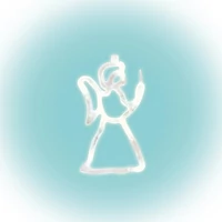 SOMOGYI Home KID 413 angyal ablakdísz, 8 db LED, öntapadós elemtartó