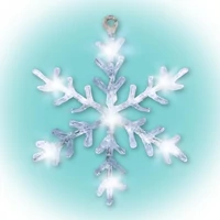 SOMOGYI Home KID 701 hókristály ablakdísz, 16 db LED, akril, hidegfehér