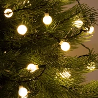 SOMOGYI Home KII 100B/WW LED-es gömb fényfüzér, 8 m / 100 db melegfehér LED, állófényű, zöld vezeték, hálózati adapter, beltéri kivitel