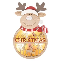 SOMOGYI Home KLW 21 R ajtódísz, ablakdísz, fa, rénszarvas forma, 4 db LED, lézervágott, kapcsolható