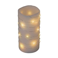 SOMOGYI Home MLF 26/WW micro LED-es fényfüzér, 2 m / 20 db melegfehér micro LED, állófényű, átlátszó vezeték, időzíthető, gombelemes, lapos elemtartó, beltéri kivitel