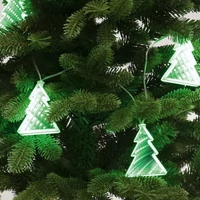 SOMOGYI Home MRLC 6/T LED-es fenyőfa fényfüzér, 1 m / 72 db hidegfehér LED, alagúthatású fenyődísszel, állófényű, átlátszó vezeték, elemes, beltéri kivitel