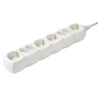 SOMOGYI Home NV 18-3/WH/1,5 hálózati elosztó, 3 m, H05VV-F 3G1,5 mm2 kábel, IP 20 kivitel, 4 védőérintkezős és 4 euro aljzat, max. 3500W, fehér