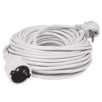 SOMOGYI Home NV 2-10/WH/1,5 hosszabító, 10 m, H05VV-F 3G1,5 mm2 kábel, IP 20 kivitel, 250V~/16A/3680W, pipa alakú dugó és egyenes lengő aljzat, fehér színű