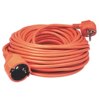 SOMOGYI Home NV 2-20/OR/1,5 hosszabbító, 20 m, H05VV-F 3G1,5 mm2 kábel, IP 20 kivitel, 250V~/16A/3680W, pipa alakú dugó és egyenes lengő aljzat, narancssárga színű