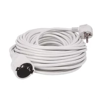 SOMOGYI Home NV 2-3/WH/1,5 hosszabító, 3 m, H05VV-F 3G1,5 mm2 kábel, IP 20 kivitel, 250V~/16A/3680W, pipa alakú dugó és egyenes lengő aljzat, fehér színű