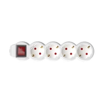SOMOGYI Home NV 4K-3/WH/1,5 hálózati elosztó, 3 m, H05VV-F 3G1,5 mm2 kábel, kétpólusú kapcsoló, IP20 kivitel, 4 védőérintkezős aljzat, max. 3500W, fehér