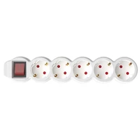SOMOGYI Home NV 5K-3/WH/1,5 hálózati elosztó, 3 m, H05VV-F 3G1,5 mm2 kábel, kétpólusú kapcsoló, IP20 kivitel, 5 védőérintkezős aljzat, max. 3500W, fehér