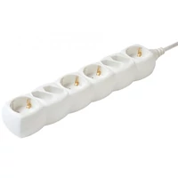 SOMOGYI Home NV 18/WH hálózati elosztó, 1,5 m, H05VV-F 3G1,0 mm2 kábel, IP 20 kivitel, 4 védőérintkezős és 4 euro aljzat, max. 3500W, fehér